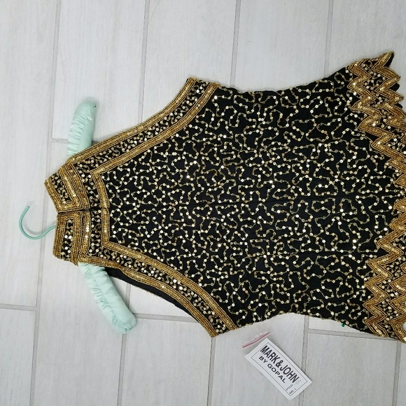 Black with gold sequin top - Picture 4 of 4